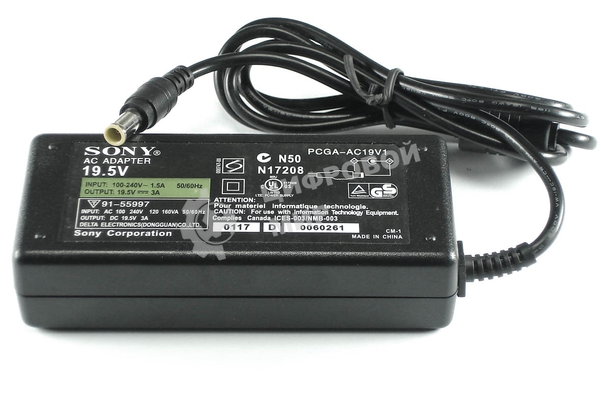 Блок питания (сетевой адаптер) для ноутбуков Sony Vaio 19.5V 3.3A 6.5pin HC