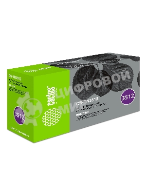 Картридж лазерный Cactus CS-TN3512 черный (12000 стр.) для Brother DCP L6600DWHL/L6250DNHL/L6300DWHL/L6400DWHL/L6400DWTMFC/L6800DWMFC/L6800DWTMFC/L6900DWMFC/L6900DWT