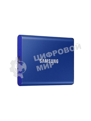 Внешний SSD Samsung T7, 2TB, USB 3.2 Gen 2 Type-C, R/W 1050/1000, синий