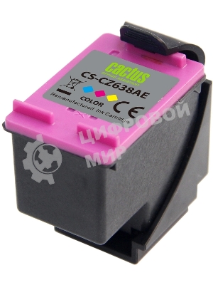 Картридж струйный Cactus CS-CZ638AE № 46 многоцветный (21 мл) для HP DJ IA 2020hc/2520hc Ultra 2029/2529/4729AIO