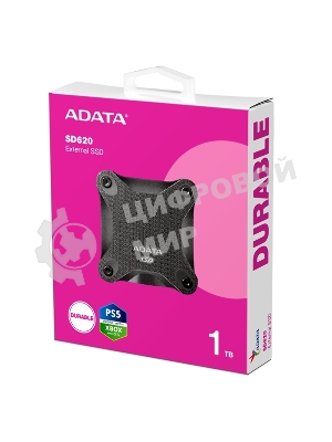 Внешний SSD ADATA SD620, 1TB, USB 3.2 Gen 2 Type-A, R/W 550/480, черный