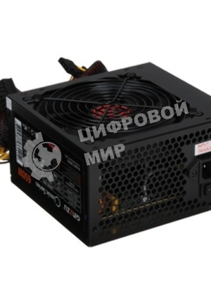 Блок питания Ginzzu CB650 12CM черный,24+4p,2 PCI-E(6+2), 4*SATA, 3*IDE,оплетка MB, кабель питания