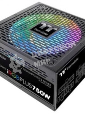 Блок питания Thermaltake Toughpower iRGb PLUS 750W RTL (PS-TPI-0750F3FDGE-1), 750Вт, 80 PLUS Gold, 140мм, модульный, черный