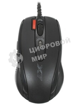 Мышь проводная + коврик A4Tech X-7120 черный, 2000 dpi, USB, кнопки - 7