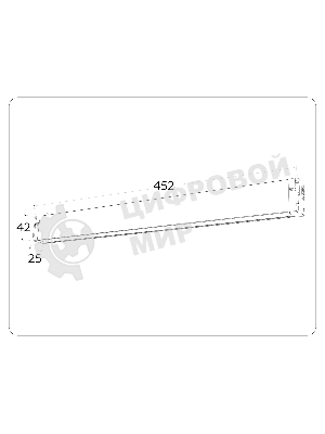 Управляемый светодиодный светильник для шинопровода Magnetic Ambrella light GL1282 BK черный IP20 18W 3000K-6400K 220V 120° 452*25*42 (Без ПДУ)