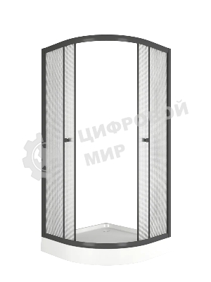 Душевой уголок BAU Dream Hit Black с поддоном 80x80х195, рифленое закаленное стекло, черный профиль