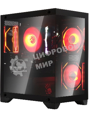 Компьютерный корпус Bloody BD-CC103 черный без БП mATX 7x120мм 1xUSB 2.0 1xUSB 3.0 audio bott PSU