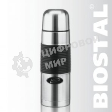 Термос BIOSTAL NB-750B 0.75 л, узкое горло, нерж.,с крышкой-чашкой ,чехол, пробка с кнопкой.