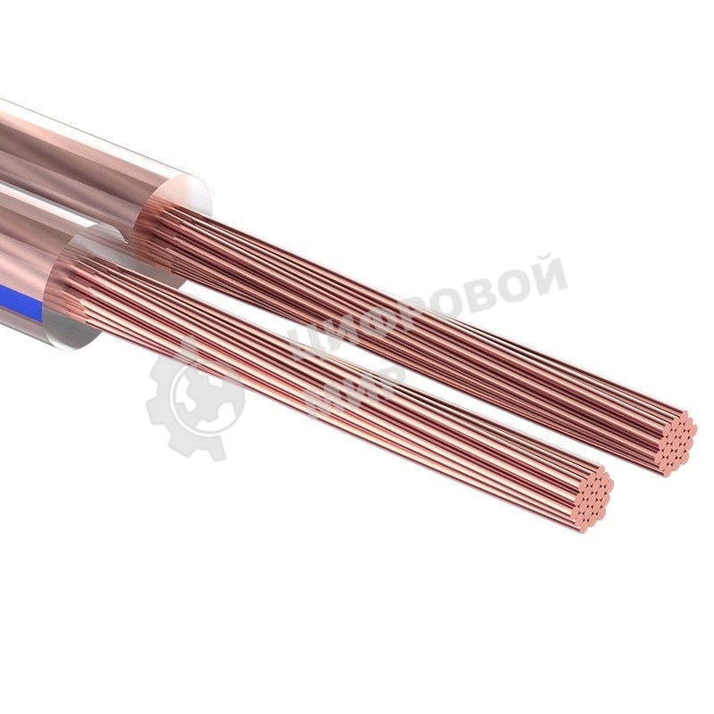 Кабель акустический Rexant 2х1,00 мм², прозрачный BLUELINE, мини-бухта 10 м