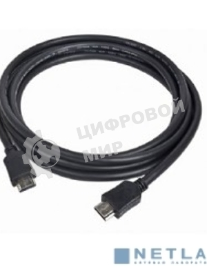 Кабель Cablexpert HDMI CC-HDMI4-30M, 19M/19M, v1.4, медь, позол.разъемы, экран, усилитель сигнала, 30м, черный, пакет