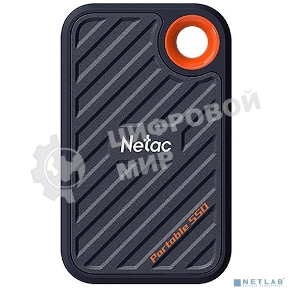 Внешний SSD Netac ZX20, 512 Gb, USB 3.2 Gen 2x2 Type-C, R/W 2000/1800, черный