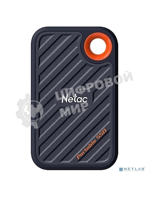 Внешний SSD Netac ZX20, 512 Gb, USB 3.2 Gen 2x2 Type-C, R/W 2000/1800, черный