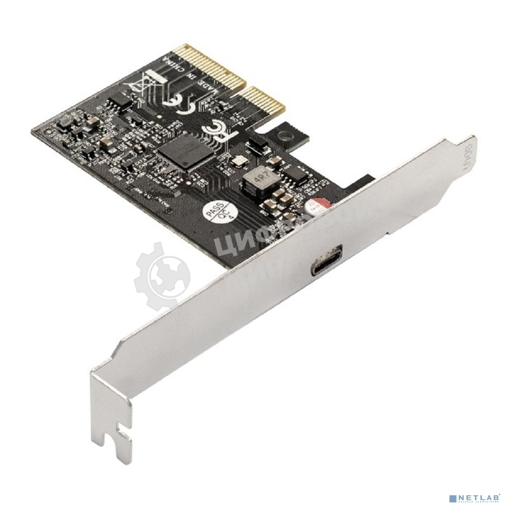 Контроллер ExeGate EXE-321 EX293839RUS (PCI-E x4 v3.0, 20Gbps (USB3.2 GEN2x2) Type-C ext., ASMedia Chipset ASM3242)
