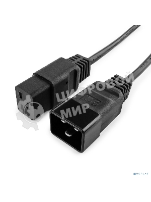 Кабель питания для UPC Gembird/Cablexpert, 1.5м, С19 - C20, 16А, черный, с заземлением