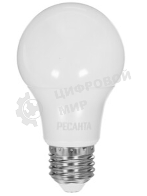 Лампа светодиодная Ресанта LL-R-A60-7W-230-3K-E27 груша, 7 Вт, тепл., Е27
