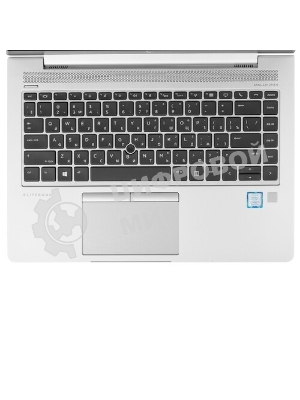 Клавиатура для ноутбука HP Elitebook 840 G5 черная с серебристой рамкой и подсветкой