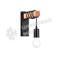 Светильник Ambrella light TR8181 BK/LW черный/светлое дерево E27 max 40W 395*60*210
