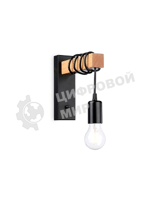 Светильник Ambrella light TR8181 BK/LW черный/светлое дерево E27 max 40W 395*60*210