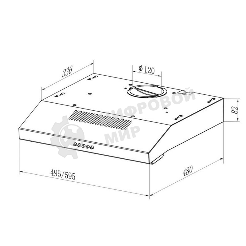 Вытяжка козырьковая Lex S 600 белый, 59.5 см, 440 куб. м/ч, 42 дБ