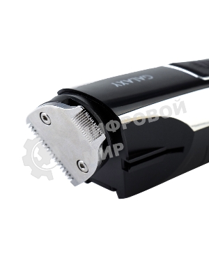 Набор для стрижки Galaxy Line GL 4154,черный с серебристым, аккумуляторный, лезвия из япон. нержав. стали, индикатор работы и заряда, вр. непрер. раб. 45 мин, регулировка длины стрижки (2; 5; 10; 15мм), нож шириной 41 мм, триммер шир. 25 мм, головка вращ. на 360