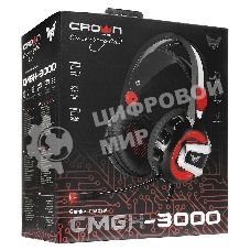 Гарнитура проводная игровая Crown CMGH-3000 черный/красный