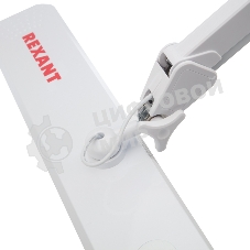 Лампа настольная бестеневая на струбцине Rexant ECO light, 324 SMD LED с диммером, теплый/холодный цвет свечения, белая