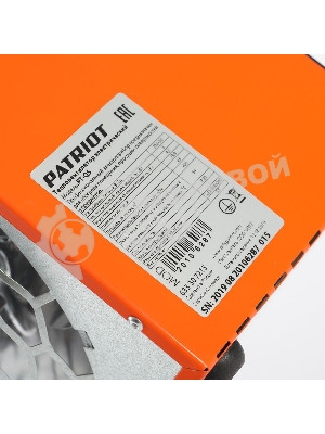 Калорифер PATRIOT PT-Q 5 220В терморегулятор, нерж.ТЭН, шнур с промышленной вилкой