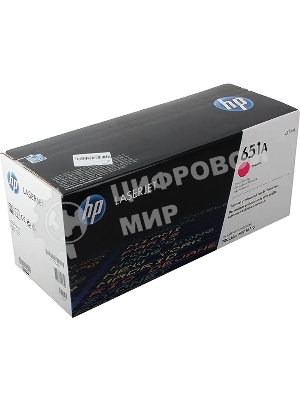 Картридж лазерный HP CE343A 651A пурпурный для LaserJet 700 Color MFP 775 16000 стр.
