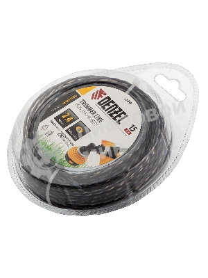 Леска для триммера Denzel двухкомпонентная эллипс 2,4мм х 15м, блистер EXTRA CORD