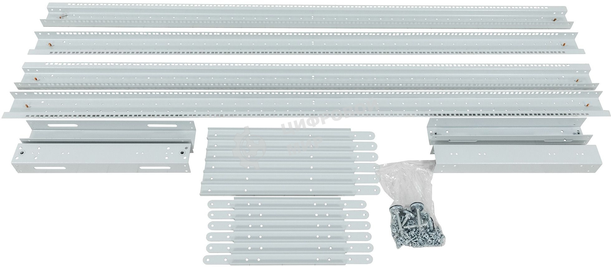 Стойка двухрамная NTSS NTSS-2POR42U/600-1000 42U 550ммx1000мм 600кг серый