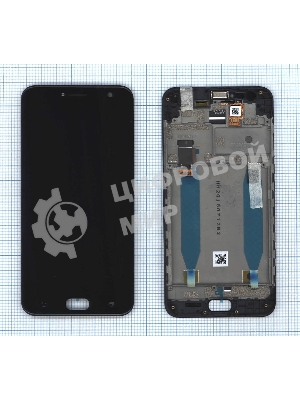 Дисплей для Asus ZenFone Live ZB553KL, черный с рамкой