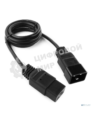 Кабель питания для UPC Gembird/Cablexpert, 1.5м, С19 - C20, 16А, черный, с заземлением