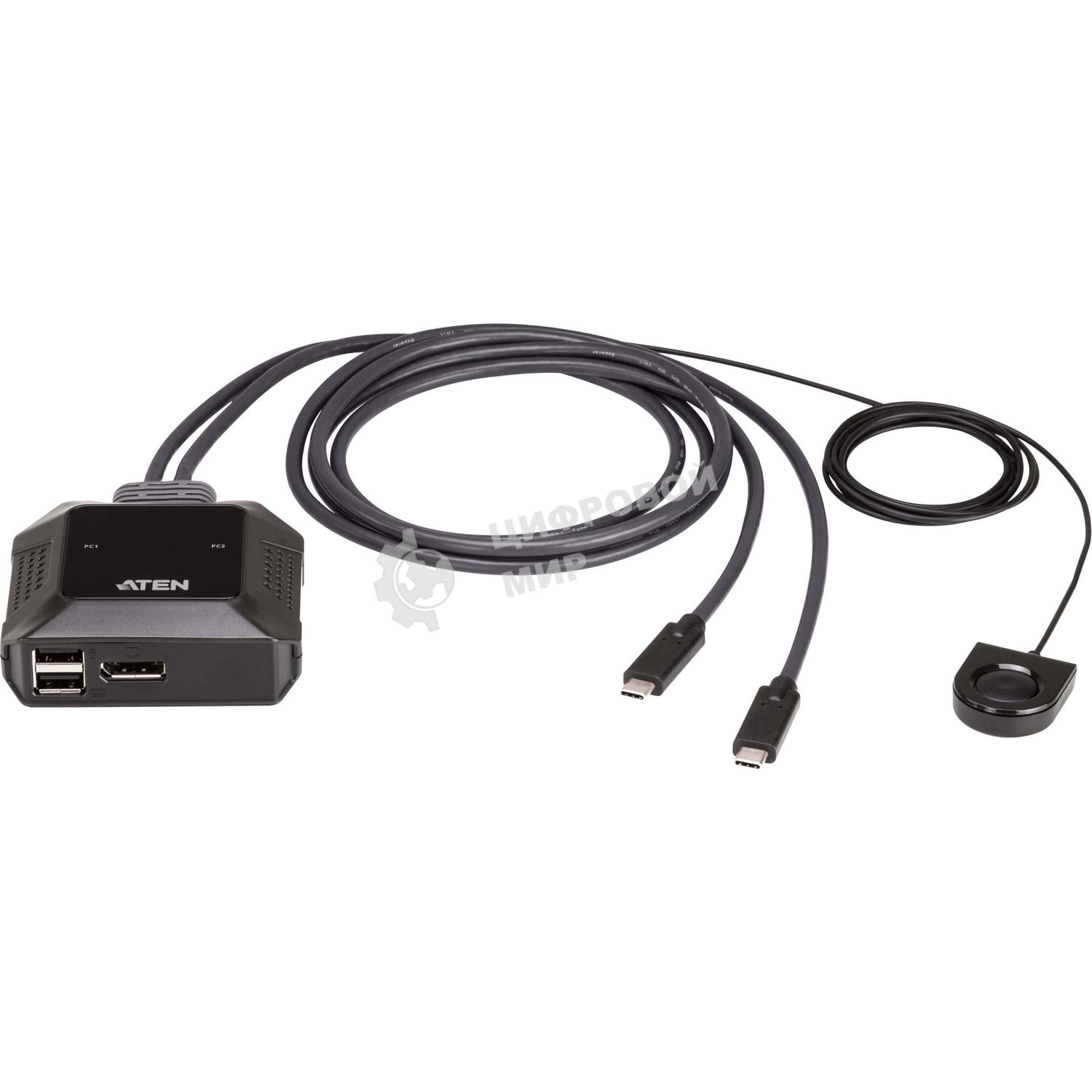 Переключатель ATEN 2-Port USB-C 4K DisplayPort Cable KVM Switch