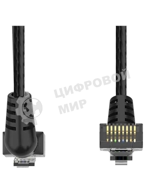 Патч-корд Vention прямой UTP cat.6a, RJ45 угол 90 - 5м. черный