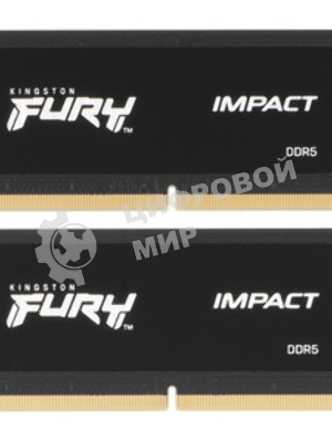 Оперативная память Kingston Fury Impact, DDR5, 16GB (1x16 GB), 5600 MHz, CL40, SO-DIMM