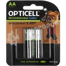 Аккумулятор Opticell Turbo 6080001 AA NiMH 2600mAh (2шт) блистер