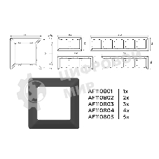 Рамка ALFA Line (Графит Мягкое касание) 3-ая AF110803