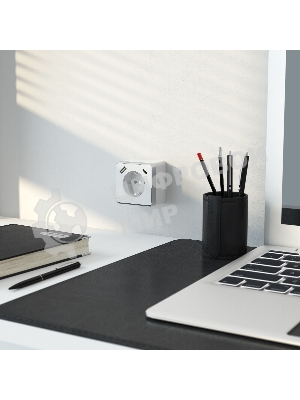 Розетка с заземлением, шторками и USB тип A+C Gallant (белый)