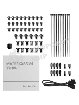 Компьютерный корпус Deepcool MATREXX 55 MESH V4 без БП, боковое окно (закаленное стекло), 3xARGB LED 140мм вентилятора спереди, 1xARGB LED 120мм вентилятор сзади, черный, ATX