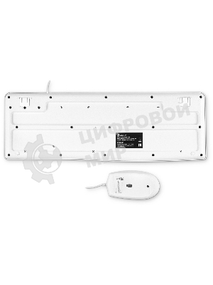 Комплект клавиатура+мышь Oklick S650 проводной, USB, 2000 DPI, белый