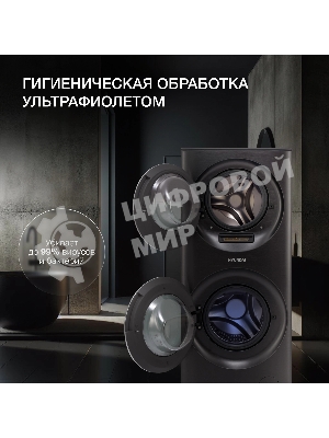 стирально-сушильная машина Hyundai Proxima WMD9424 темно-серебристый, загр. фронтальная макс.: 15 кг 1400 об/мин класс: А+++