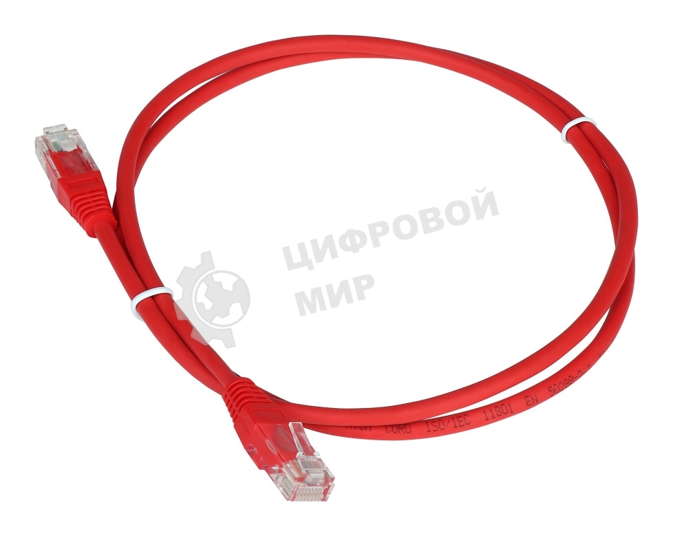 Патч-корд LANMASTER TWT UTP cat.5e, с заливными колпачками, 2.0 м, красный