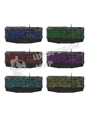 Игровая клавиатура Sharkoon Skiller SGK4 (резиновые колпачки, RGB подсветка, USB)