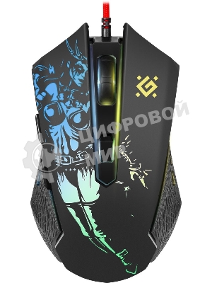 Мышь проводная Defender Sin'Sister GM-933 черный, 7200 dpi, USB, кнопки - 6