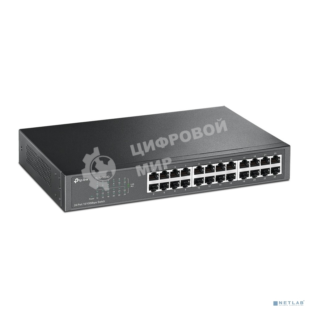 Коммутатор сетевой TP-Link SMB TL-SF1024 Коммутатор 24-port 10/100M Switch, 1U 19-inch rack-mountable steel case