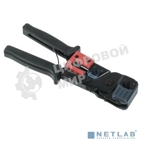 Инструмент обжим RJ-45/12/11 без храп. мех. черный/красный ITK TM1-B10V