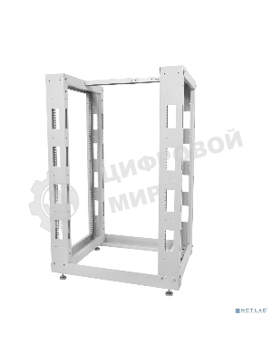 Стойка двухрамная ЦМО СТК-24.2 24U 620 мм X 800 мм направл. закл. гайки 250 кг серый