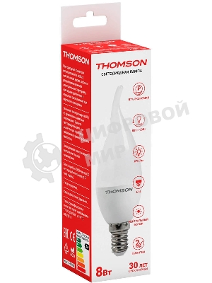Лампа светодиодная Hiper THOMSON LED TAIL CANDLE 8W 670Lm E14 4000K TH-B2028