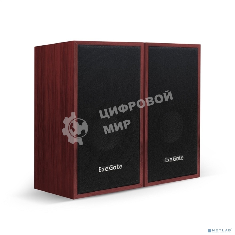 Акустическая система 2.0 ExeGate EX287059RUS Tango 314 (питание USB, 2х3Вт (12 Вт RMS), 80-20000Гц, темное дерево)