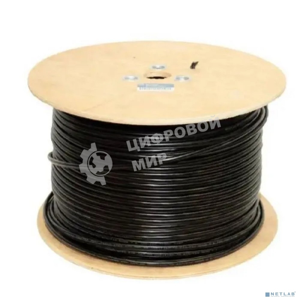 Кабель 5bites FS5525-305BPE-M FTP/SOLID/5E/24AWG/COPPER/PE/BLACK/OUTDOOR/MSGR/DRUM/305M